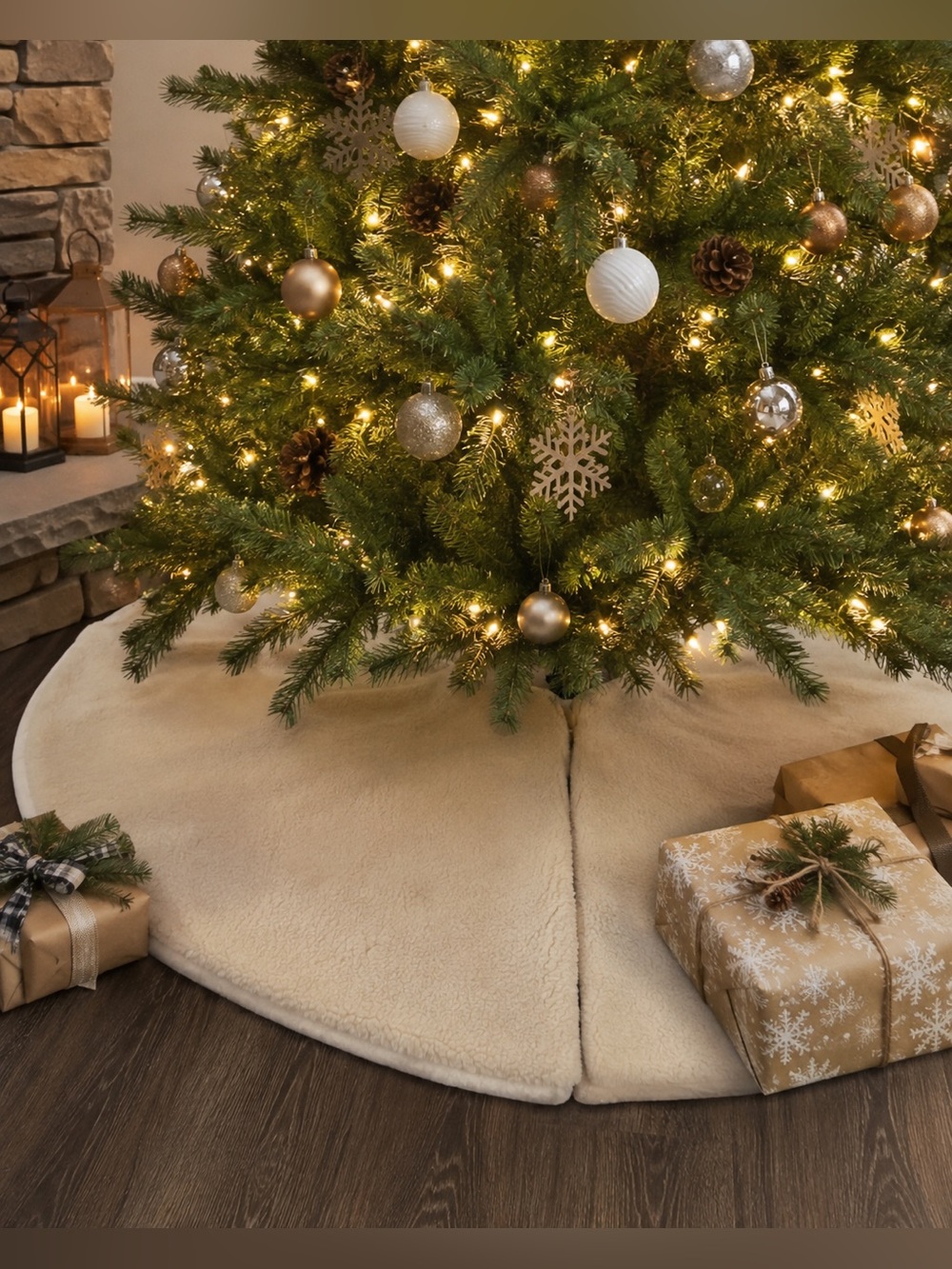 Hobby Lobby Sherpa Tree Skirt - 48” NWT